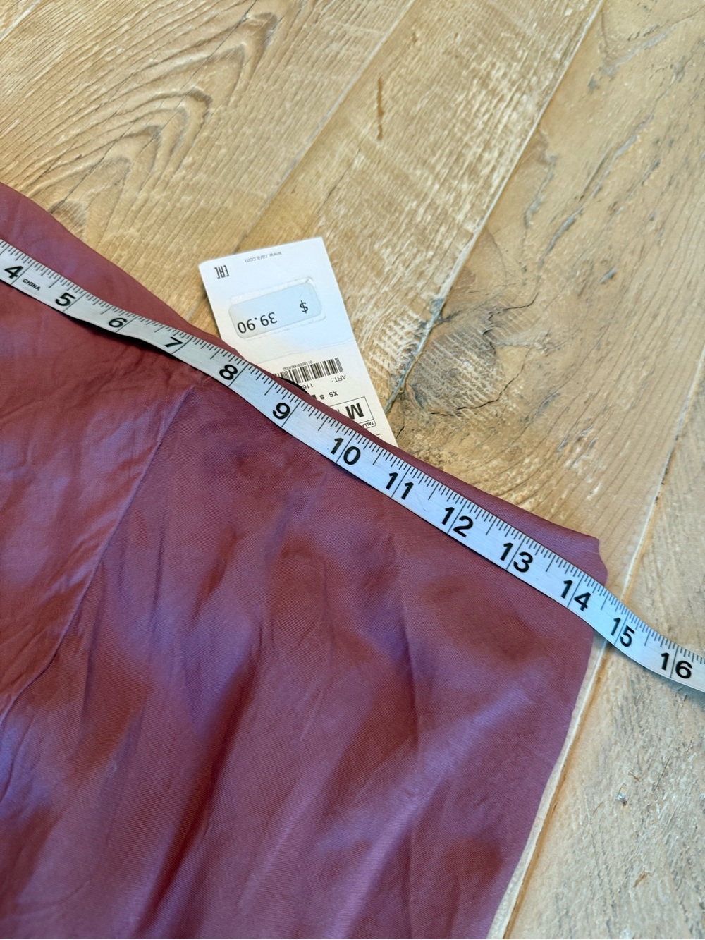 ZARA Dusty Mauve Ruched Drawstring Midi Skirt - Picture 5 of 6